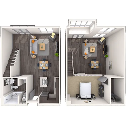 Floor plan Loft 0x1 803-1266 SF
