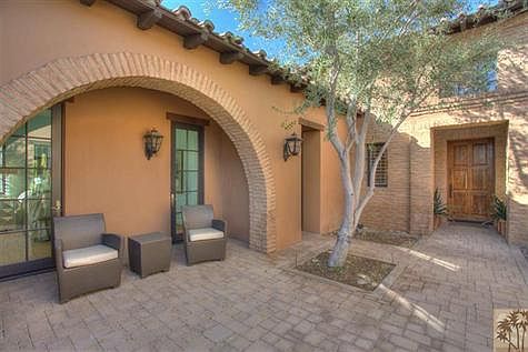 Private interior courtyard with casita on the left.