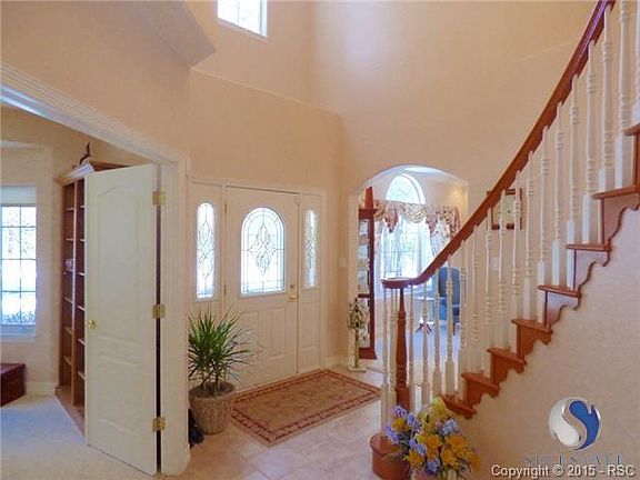 Entryway with towering ceilings