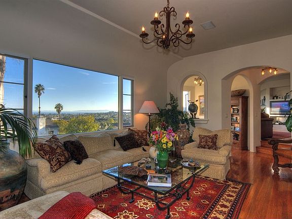 Living Room with City and Island Views