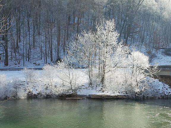 Winter view of river