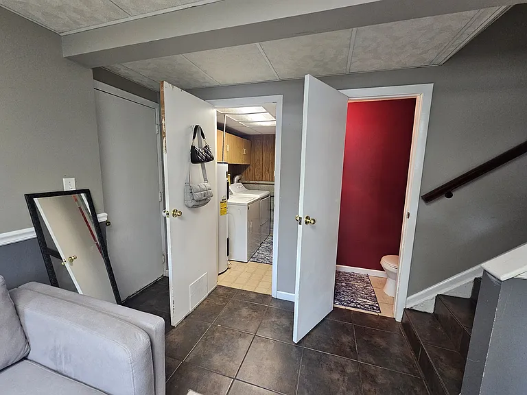 1/2 bathroom in the basement