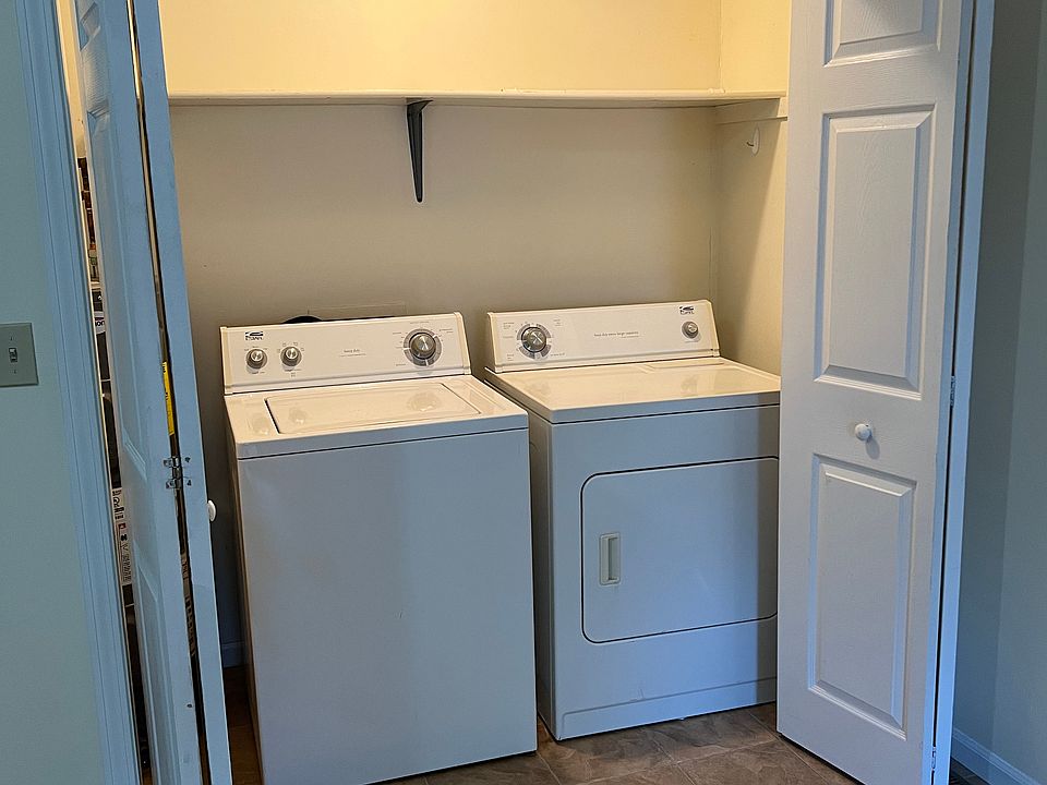 Washer and dryer are included in the apartment.