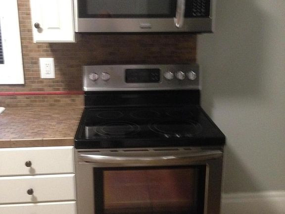 Stainless steel range and microwave