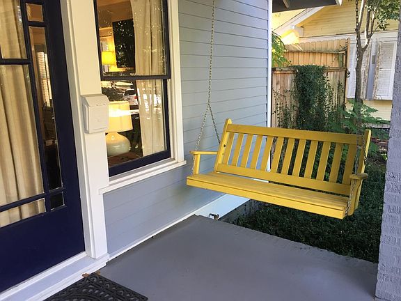 quiet front porch with swing