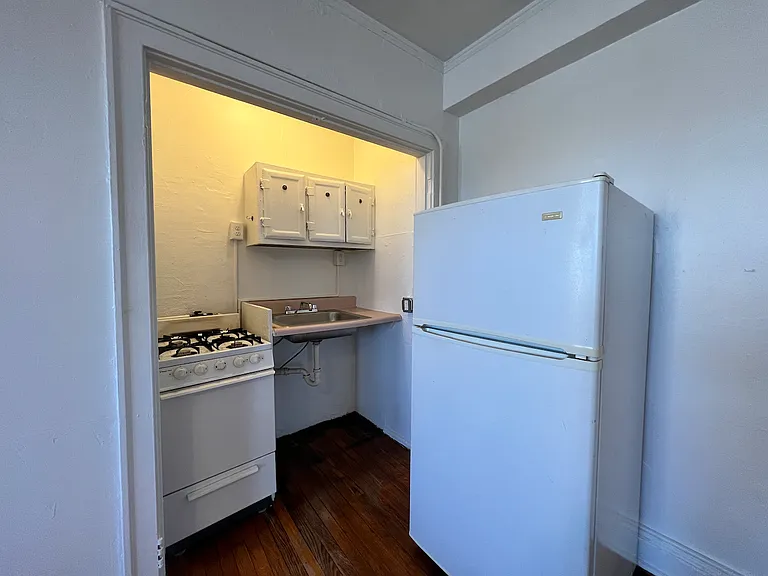 Tiny kitchen.
