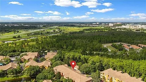 Aerial of surrounding calm and peaceful environment near the complex