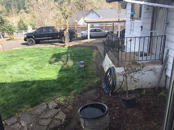 Front door and yard