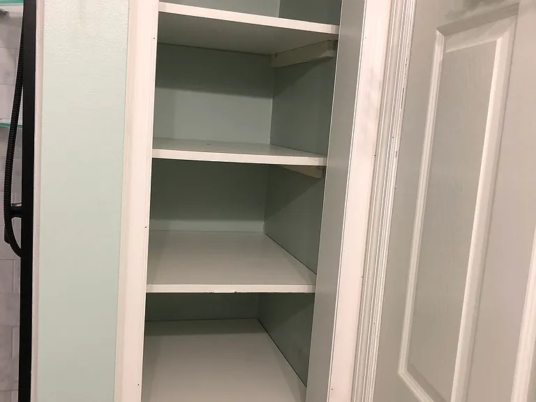 master bathroom linen closet
