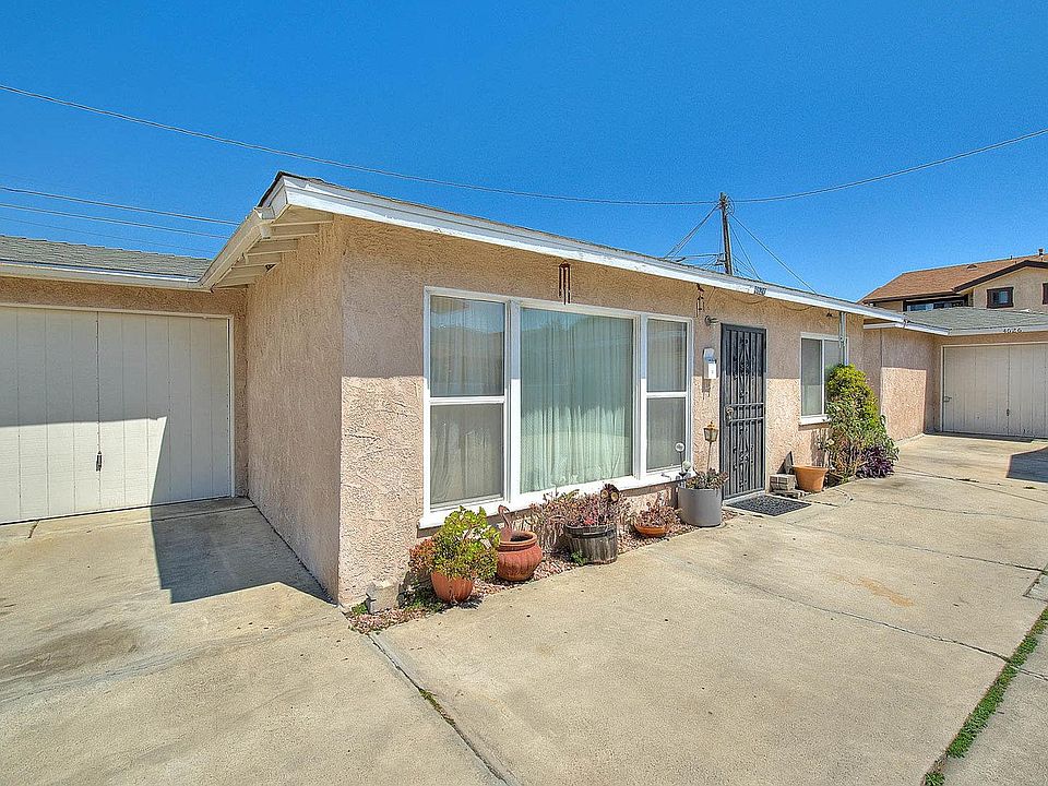 Front of the unit. Private garage on the left.