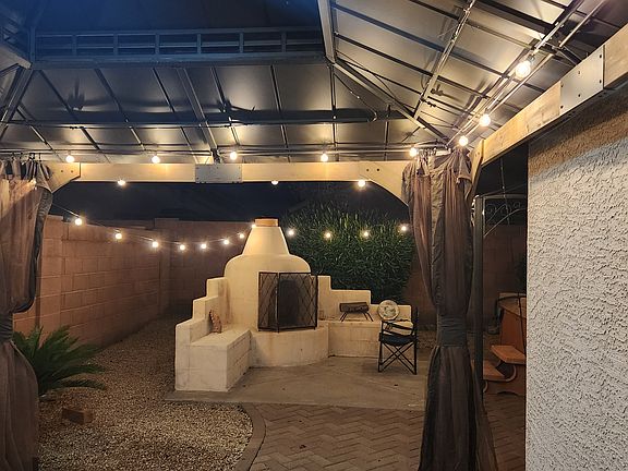 Gazebo with lights and misters