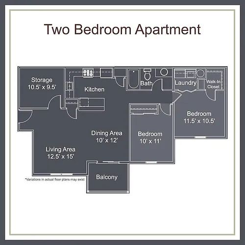 Floor plan Building 41 - 2-Bedroom