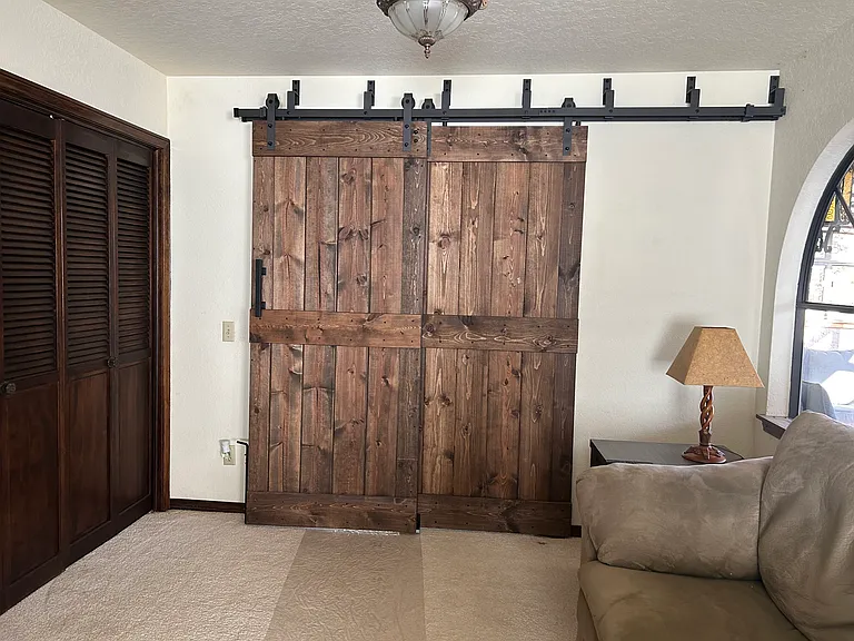 Master Suite barn door closed