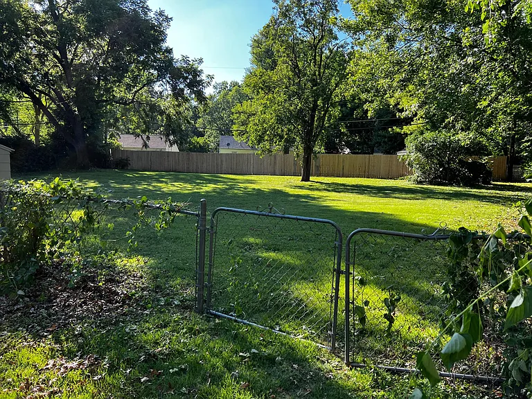 Extra large fenced backyard. Great for the kids or pets to play in.