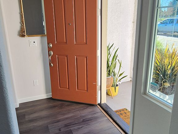 View to the front door from garage entrance