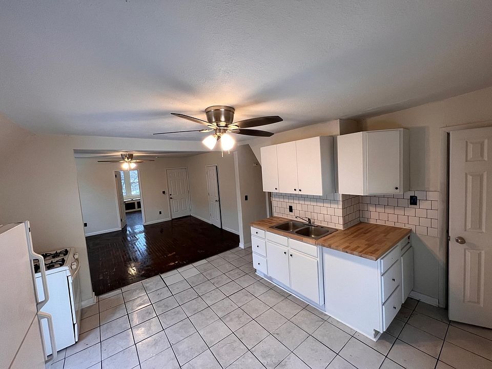 Remodeled kitchen facing living room