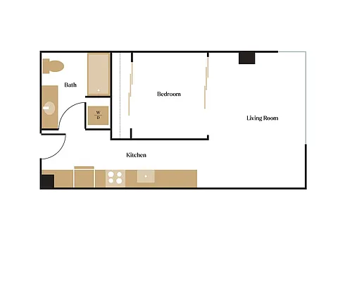 Floor plan 1x1 Urban - C3