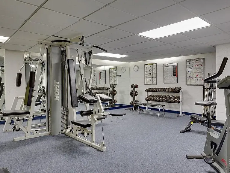 On-site gym, wit new gym equipment