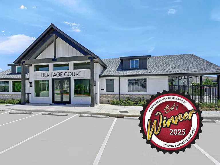 Thank you, Texoma for voting Heritage Court as Best Apartment Complex 2025