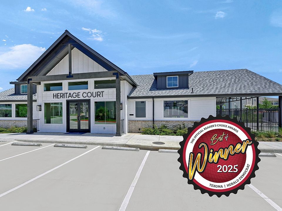 Thank you, Texoma for voting Heritage Court as Best Apartment Complex 2025