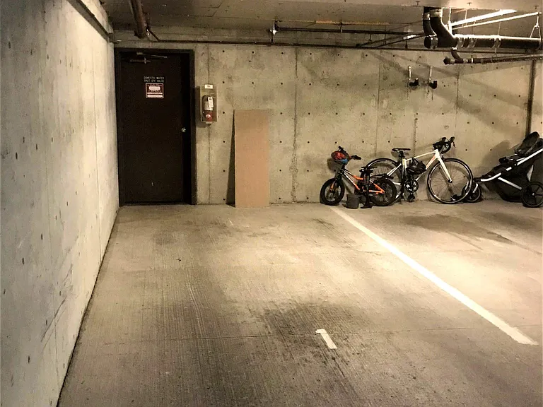 Large parking spot in secure garage.