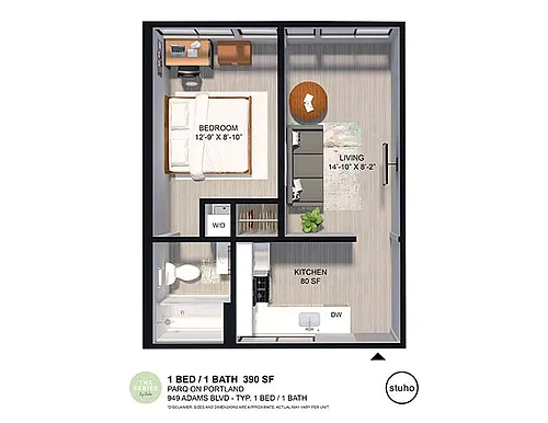 Floor plan One Bedroom