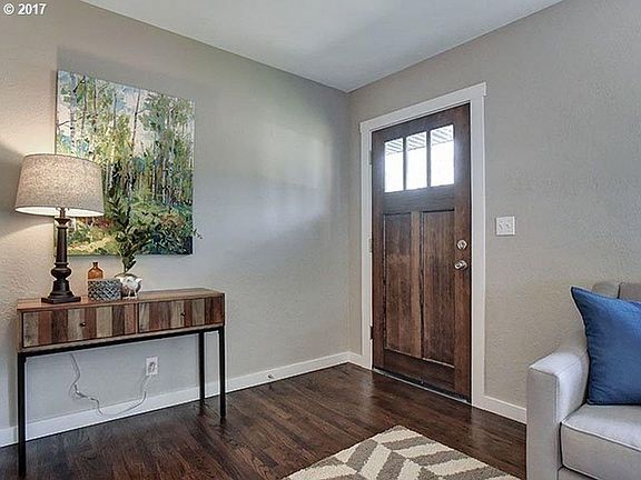 Front door from interior