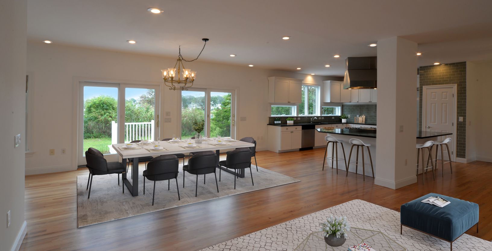  Newly re-finished hardwood throughout