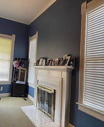 Fireplace in master bed 