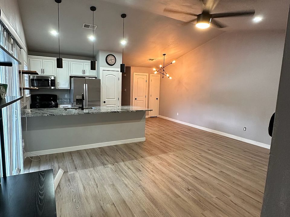 Entryway door into the kitchen and living room