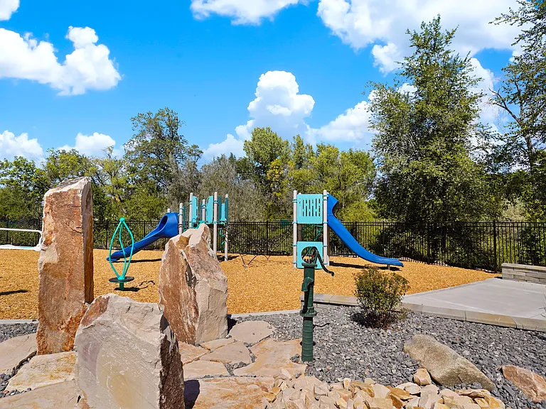 Water feature and playground