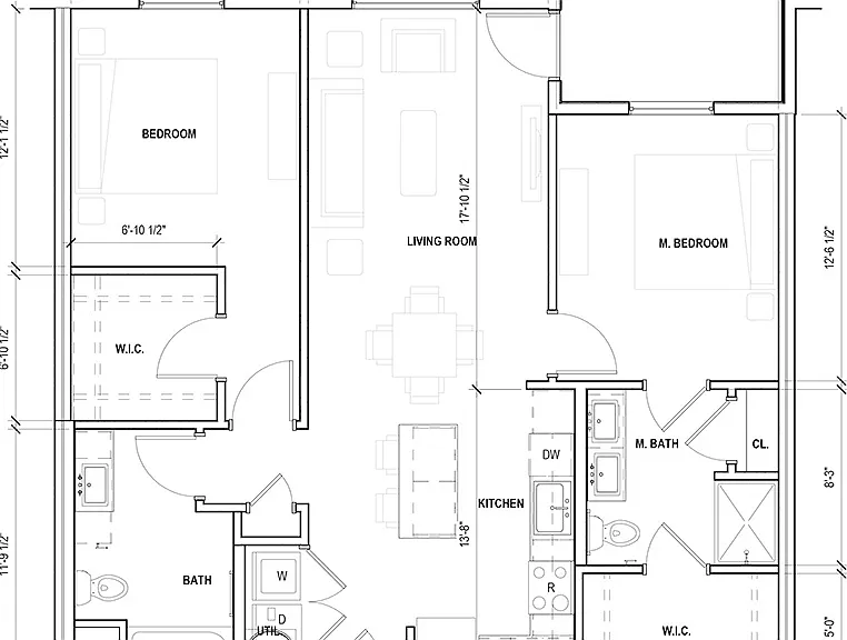 Sunnen Station Apartments - B1 - 2 Beds - 2 Baths - 991 Sq. ft.
