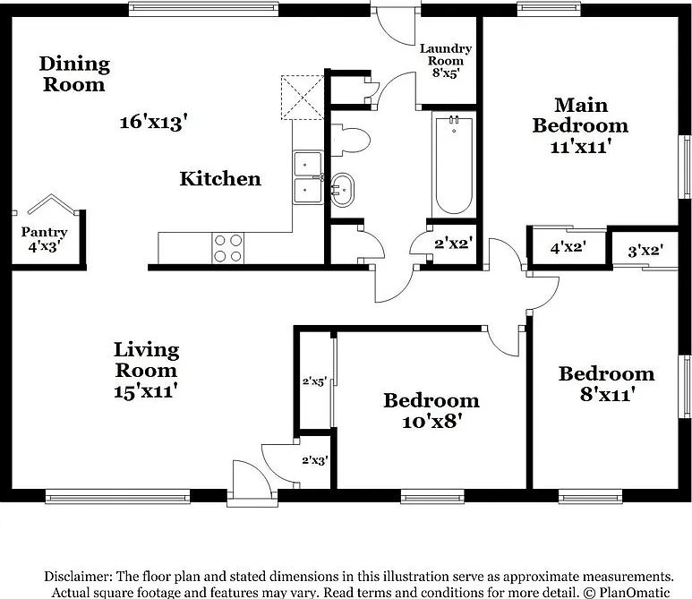 3 bed, 1.0 bath, 1026 sqft, $1,470 — Photo 3