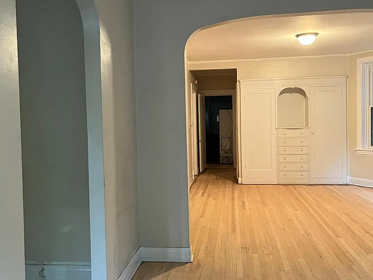 dining room. Walls are now painted