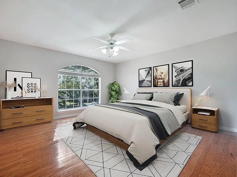 Bedroom 2. This image shows a virtually furnished space. Bedrooms come unfurnished.