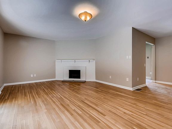 Living room with fireplace