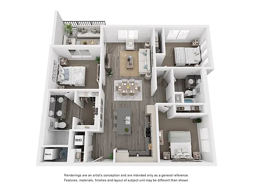 Floor plan 3 Bed/2 Bath
