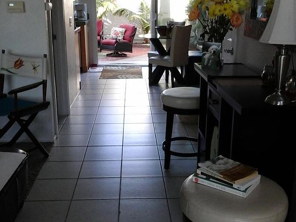 Looking thru from entry to outdoor space