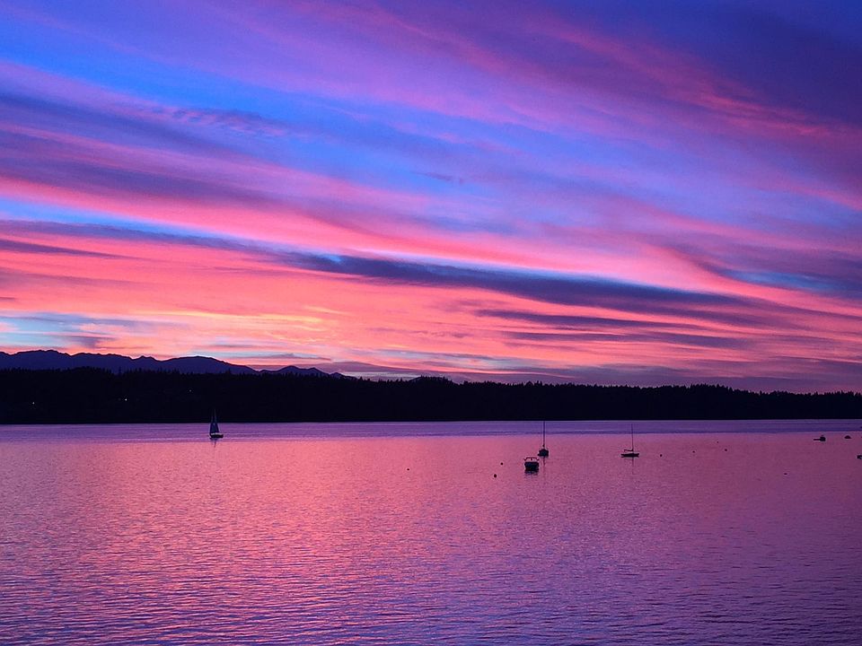 One of many epic sunsets over Olympus Beach.