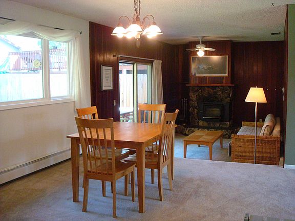 Dining area and living room