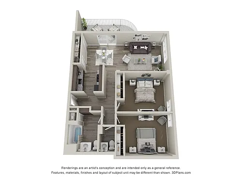 Floor plan Two Bedroom