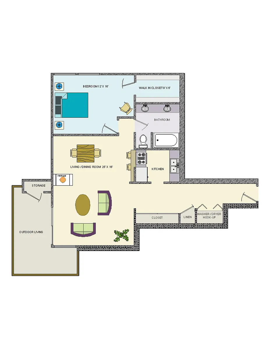 Floor plan One Bedroom