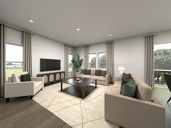 Spend family movie nights in the spacious great room.