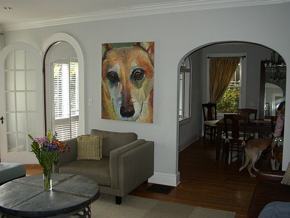 Living room leading to the dining room