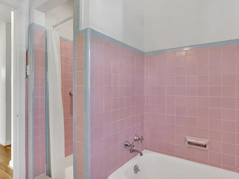 Bathroom with a separate shower and tub.
