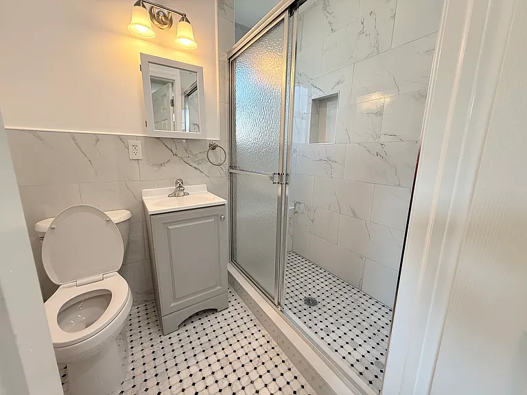 Sliding door luxury bathroom