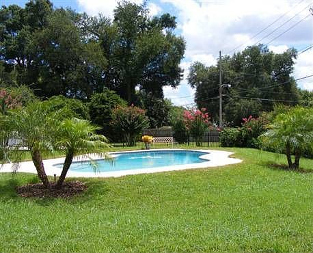 backyard and pool view