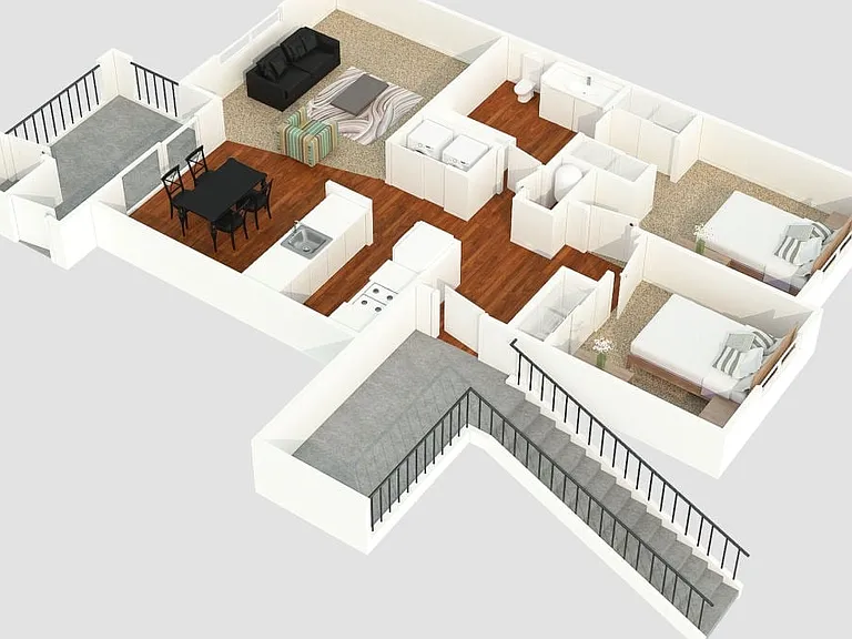 ForestHills-3DFloorPlans-2x1-Greens-SideView ForestHills-3DFloorPlans-2x1-Greens-SideView