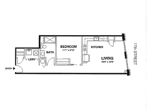 Floor plan 1 Bed / 1 Bath