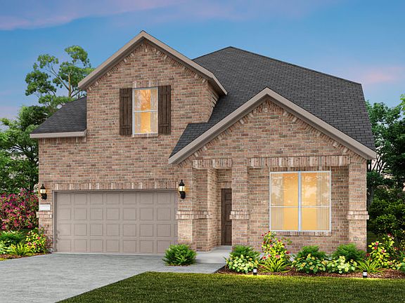 The Sanford, a two-story home with 2-car garage, shown as Home Exterior A
